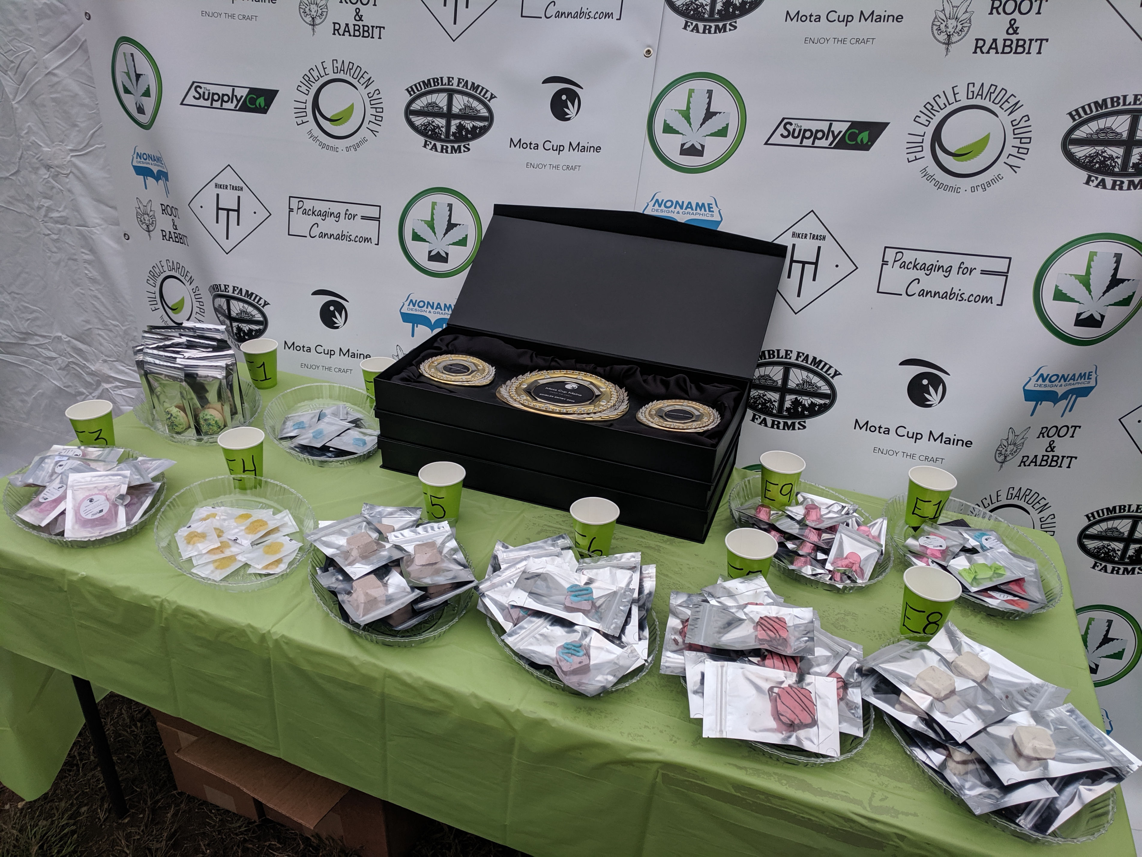 Prize table with championship belts